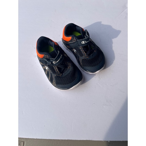 Champion Other - Champion Gusto Toddler Boys Sneakers Navy Blue Orange Size 2W Hook Loop